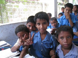 Boys in a Bangladeshi classroom
